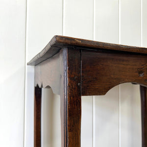 An 18th Century Oak and Elm Side Table or Nightstand