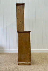An Early 19th Century Low Pine Irish Dresser or Cupboard with Wooden Knobs