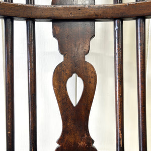 A Georgian Windsor Wheel Back Elbow Chair in Elm & Ash