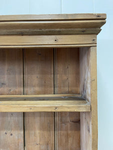 An Early 19th Century Low Pine Irish Dresser or Cupboard with Wooden Knobs