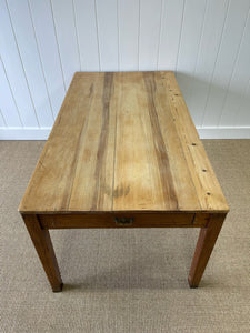 A Good French Pine 6ft Dining Table c1890