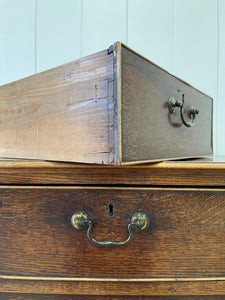 An 18th Century English Country Oak Chest of Drawers Dresser