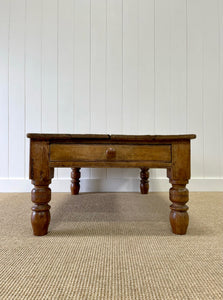 Antique English Country Pine Coffee Table c1890