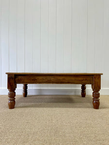 Antique English Country Pine Coffee Table c1890