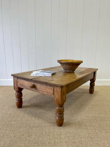 Antique English Country Pine Coffee Table c1890