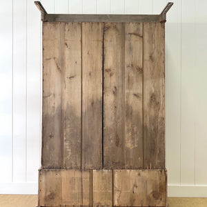 A Pine Wardrobe or Linen Press c1890