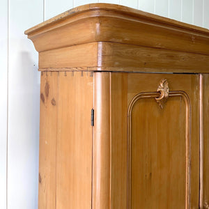 A Pine Wardrobe or Linen Press c1890