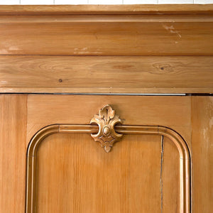 A Pine Wardrobe or Linen Press c1890