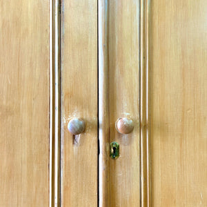 A Pine Wardrobe or Linen Press c1890
