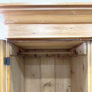 A Pine Wardrobe or Linen Press c1890