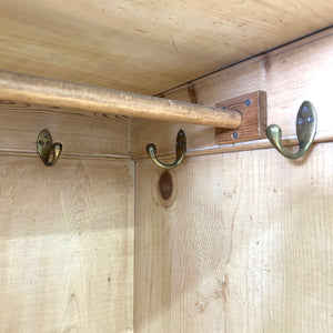A Pine Wardrobe or Linen Press c1890