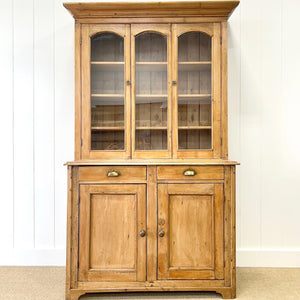 A 19th Century English Pine Bookcase Cabinet or Hutch