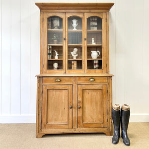 A 19th Century English Pine Bookcase Cabinet or Hutch