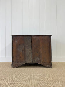 Antique English 18th Century Oak Chest of Drawers with Brasses