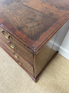 Antique English 18th Century Oak Chest of Drawers with Brasses