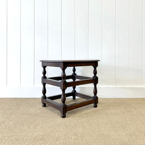 A 19th Century Tall Oak Stool or Side Table