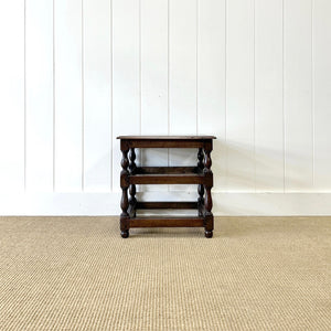 A 19th Century Tall Oak Stool or Side Table