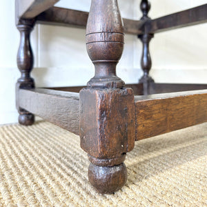 A 19th Century Tall Oak Stool or Side Table