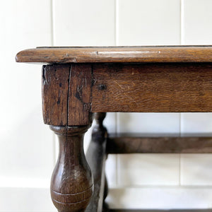 A 19th Century Tall Oak Stool or Side Table