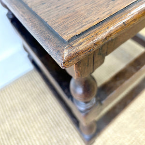 A 19th Century Tall Oak Stool or Side Table