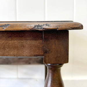 A 19th Century Tall Oak Stool or Side Table
