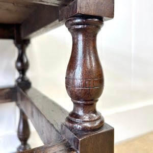 A 19th Century Tall Oak Stool or Side Table