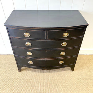 An Ebonized Antique English Chest of Drawers/Dresser