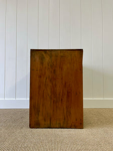 An English Walnut Campaign Trunk or Night Stand c1890