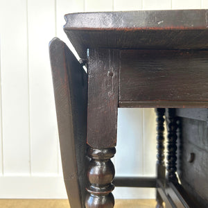 A Very Good Antique English Country Oak Drop Leaf Gate Leg Table c1760