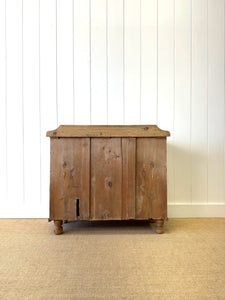 An Antique English Pine Chest of Drawers Dresser with Gallery c1890