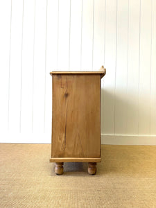 An Antique English Pine Chest of Drawers Dresser with Gallery c1890