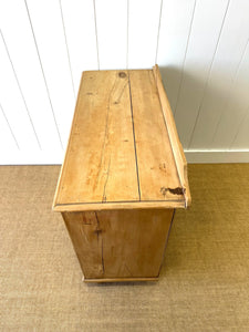 An Antique English Pine Chest of Drawers Dresser with Gallery c1890