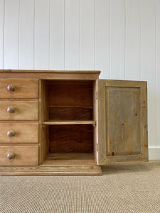 A Diminutive English Pine Cupboard or Sideboard c1870