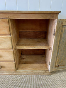 A Diminutive English Pine Cupboard or Sideboard c1870