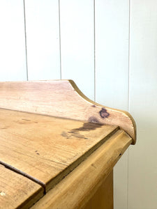 An Antique English Pine Chest of Drawers Dresser with Gallery c1890