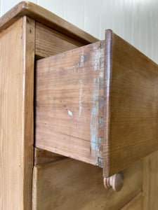 A Diminutive English Pine Cupboard or Sideboard c1870