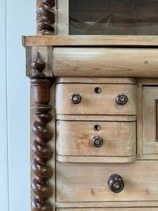 A Scottish Pine & Mahogany Bachelor's Bookcase