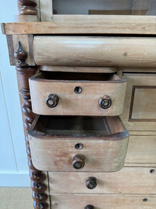 A Scottish Pine & Mahogany Bachelor's Bookcase