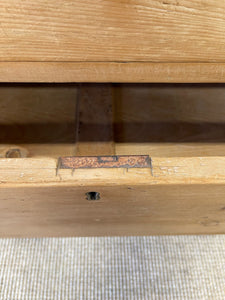 An Antique English Pine Chest of Drawers Dresser with Porcelain Knobs c1890