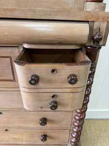 A Scottish Pine & Mahogany Bachelor's Bookcase