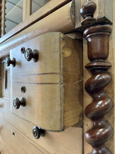 A Scottish Pine & Mahogany Bachelor's Bookcase