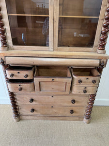 A Scottish Pine & Mahogany Bachelor's Bookcase