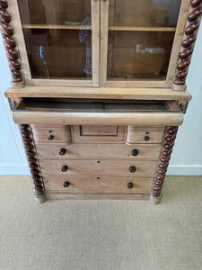 A Scottish Pine & Mahogany Bachelor's Bookcase