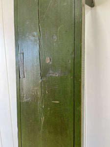 An Antique English Country Pine Painted Green Bench 6.5 Feet Long