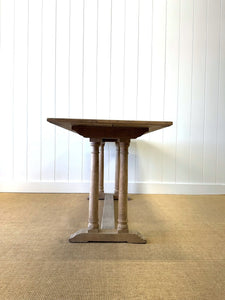 Antique English Bleached Country Oak 5ft Console Table or Server
