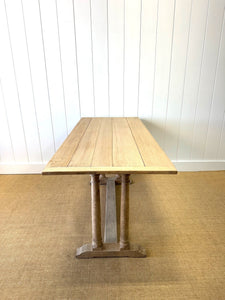 Antique English Bleached Country Oak 5ft Console Table or Server
