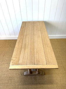 Antique English Bleached Country Oak 5ft Console Table or Server