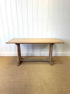 Antique English Bleached Country Oak 5ft Console Table or Server