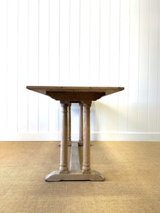 Antique English Bleached Country Oak 5ft Console Table or Server