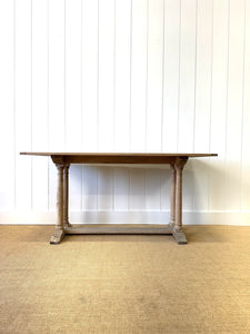 Antique English Bleached Country Oak 5ft Console Table or Server